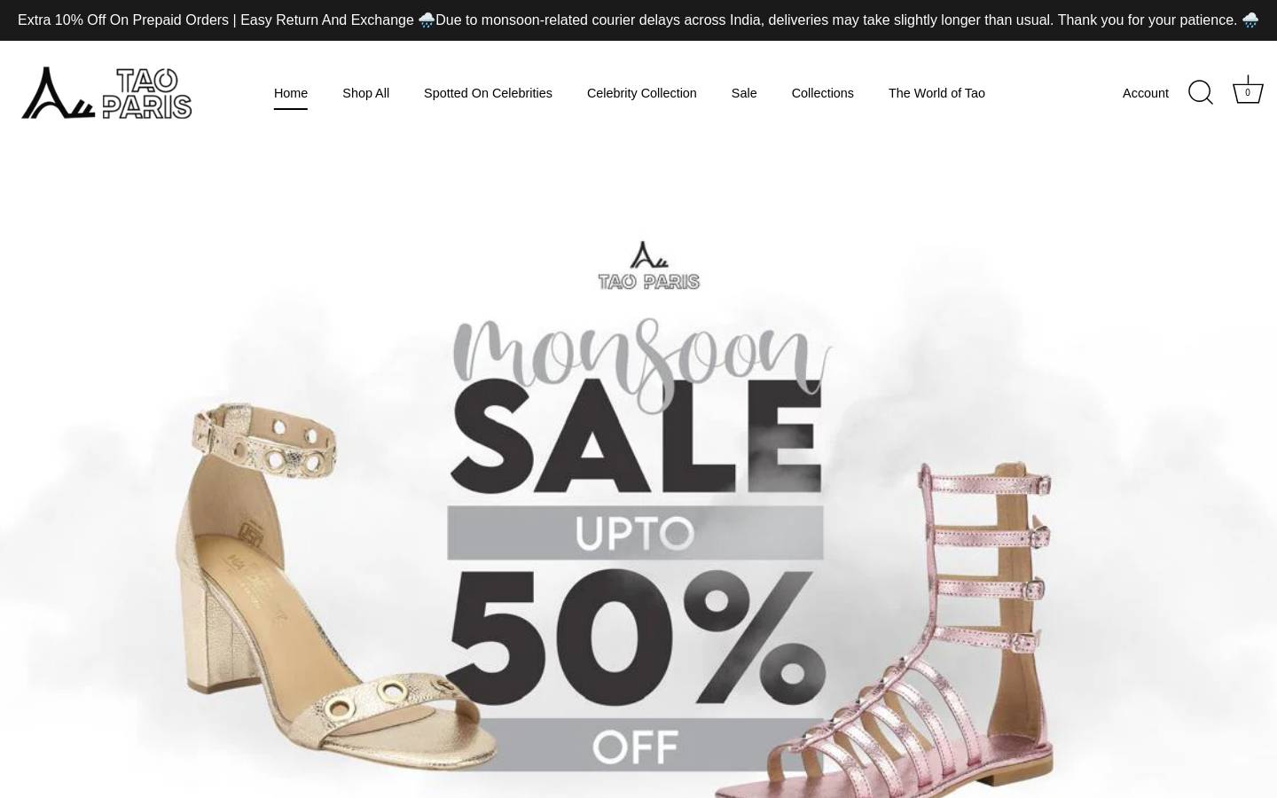 taoparis.in homepage screenshot