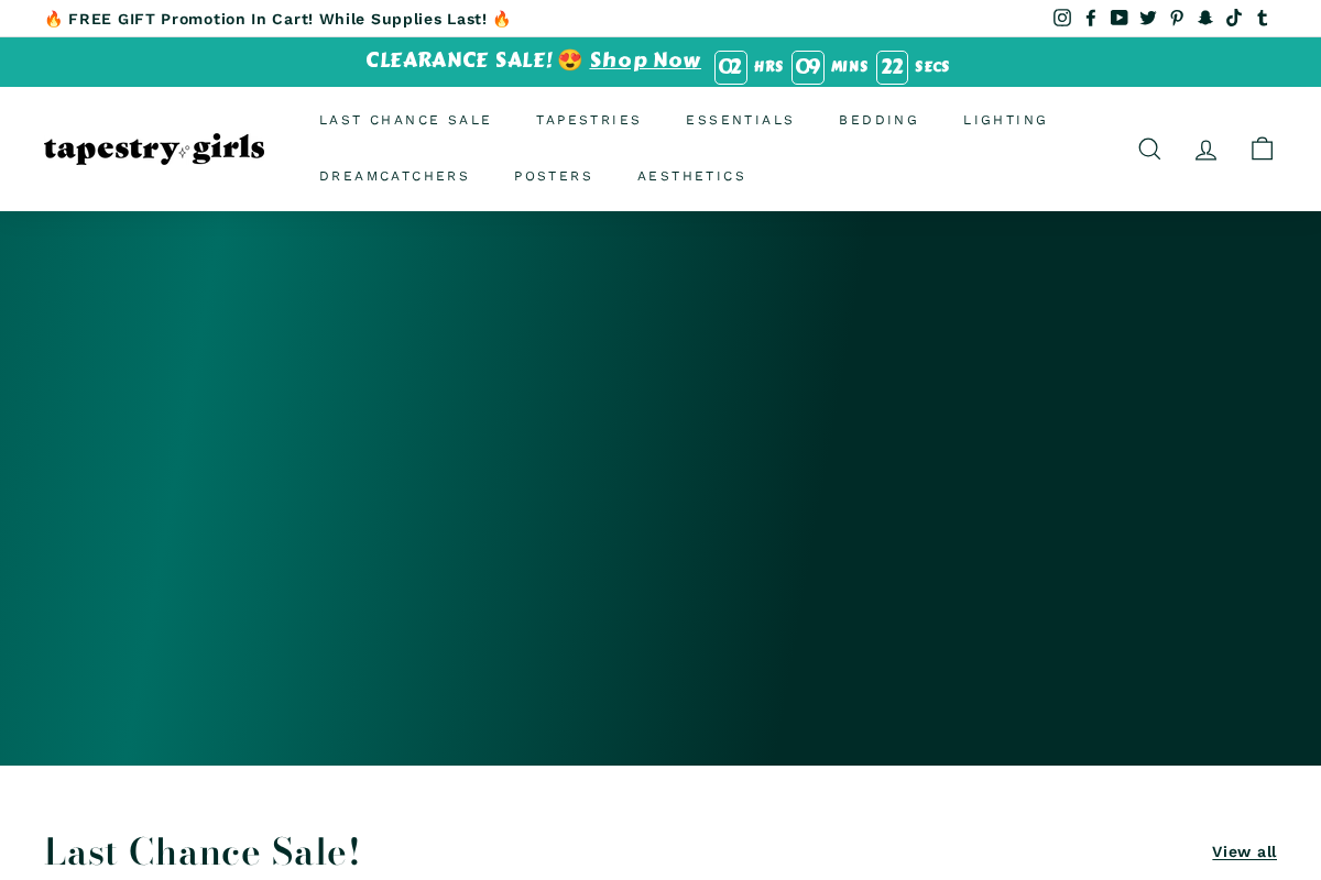 Tapestry Girls homepage screenshot