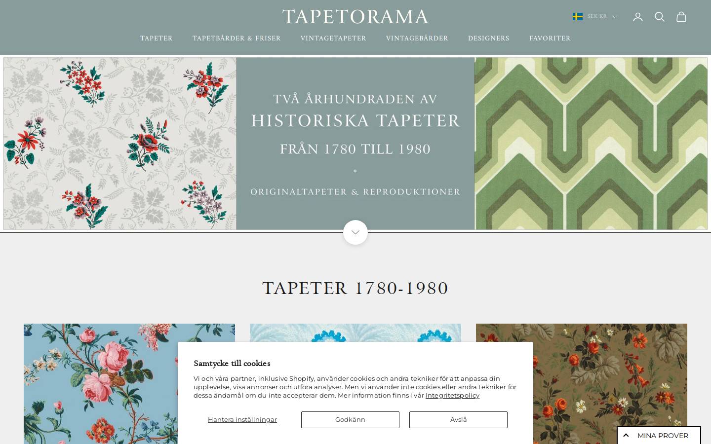 Tapetorama homepage screenshot