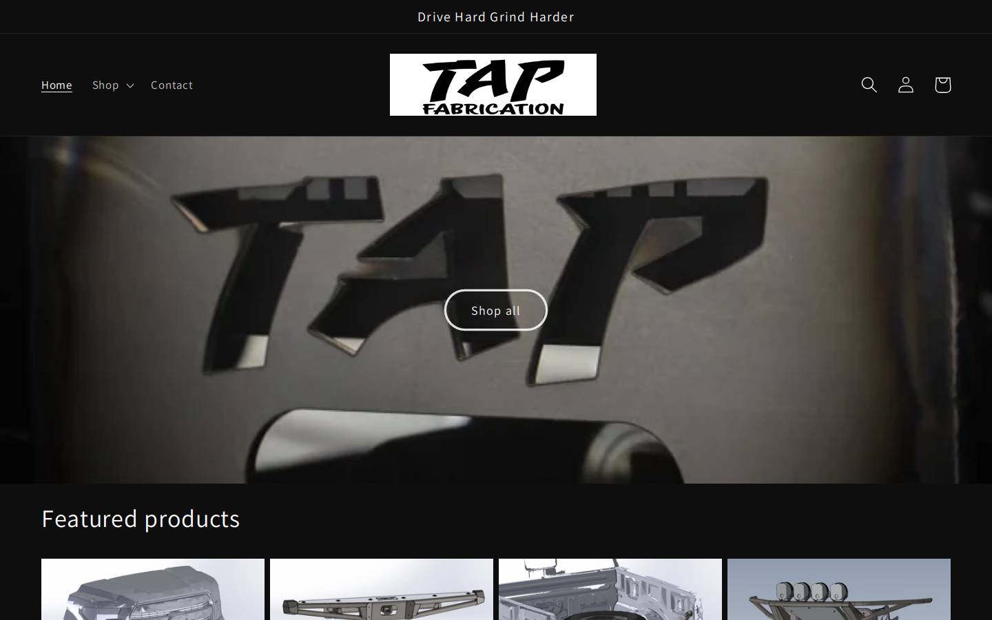 tapfabrication.com homepage screenshot