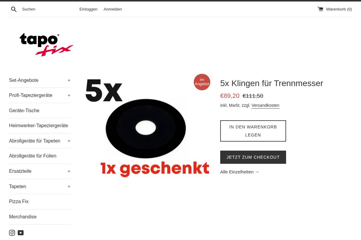 tapofix.shop homepage screenshot
