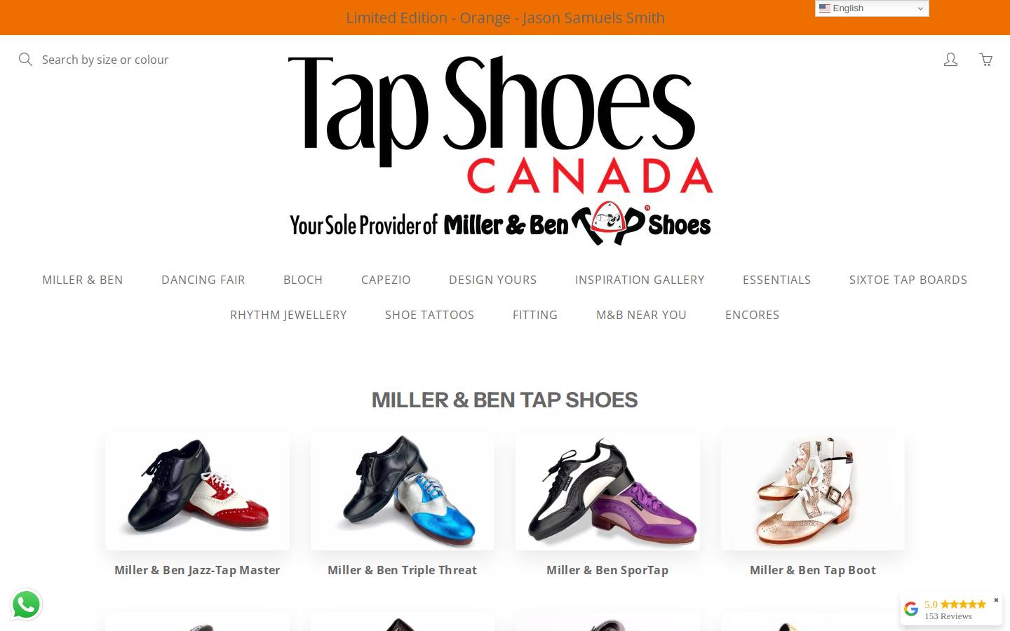 tapshoescanada.ca homepage screenshot