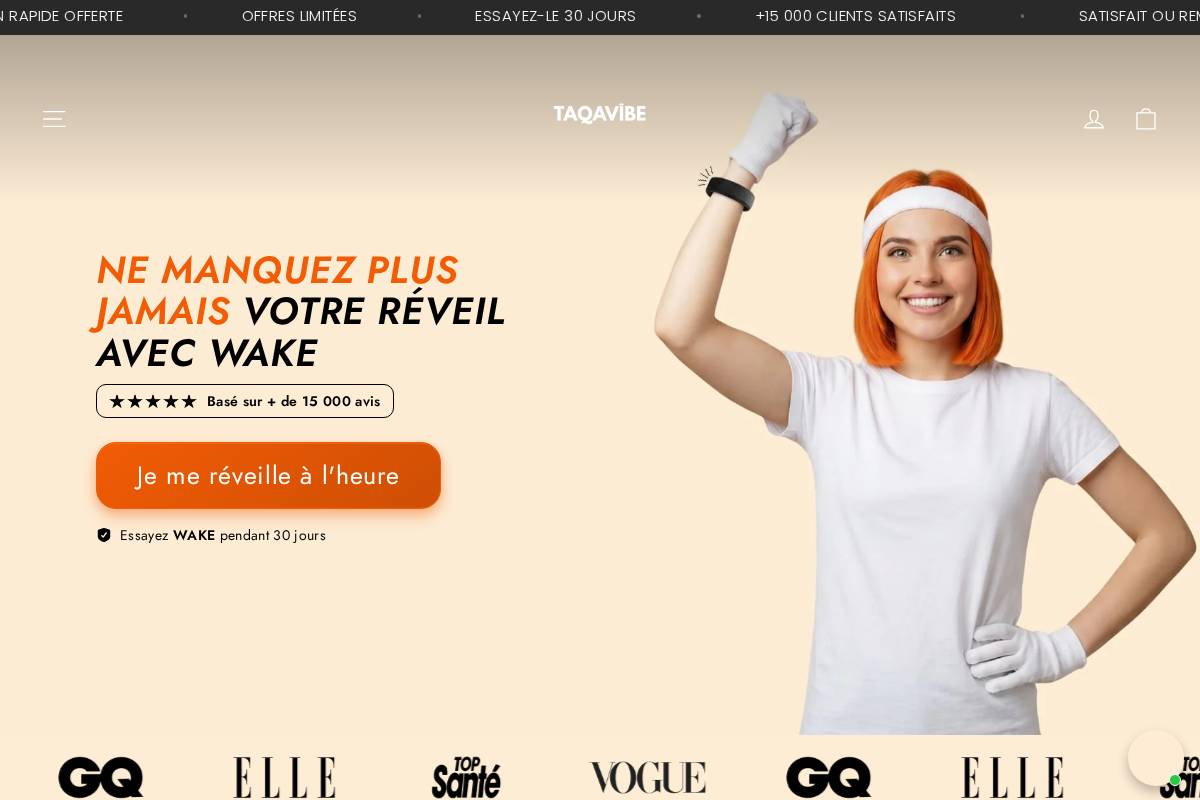 TaqaVibe homepage screenshot