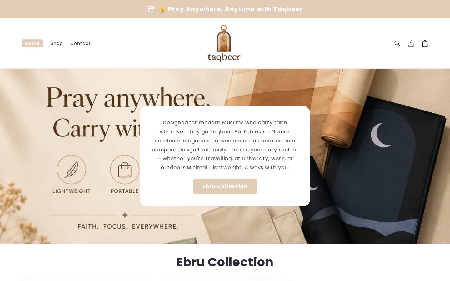 taqbeer.com homepage screenshot