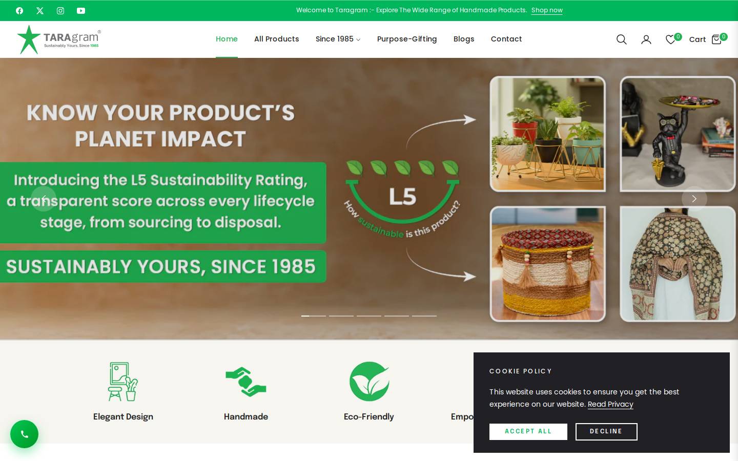 taragram.in homepage screenshot