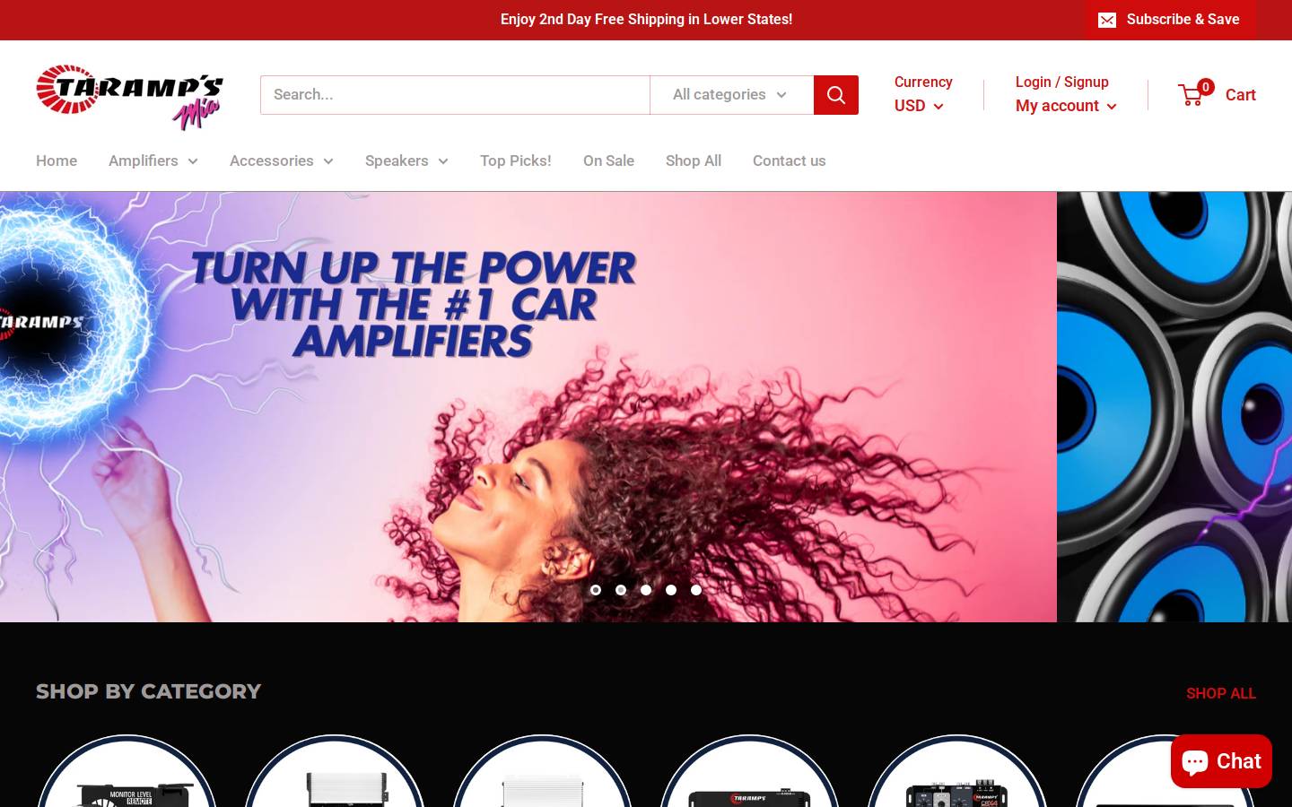 tarampsdirect.com homepage screenshot