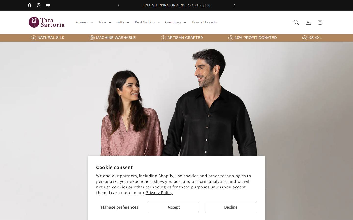 Tarasartoria homepage screenshot