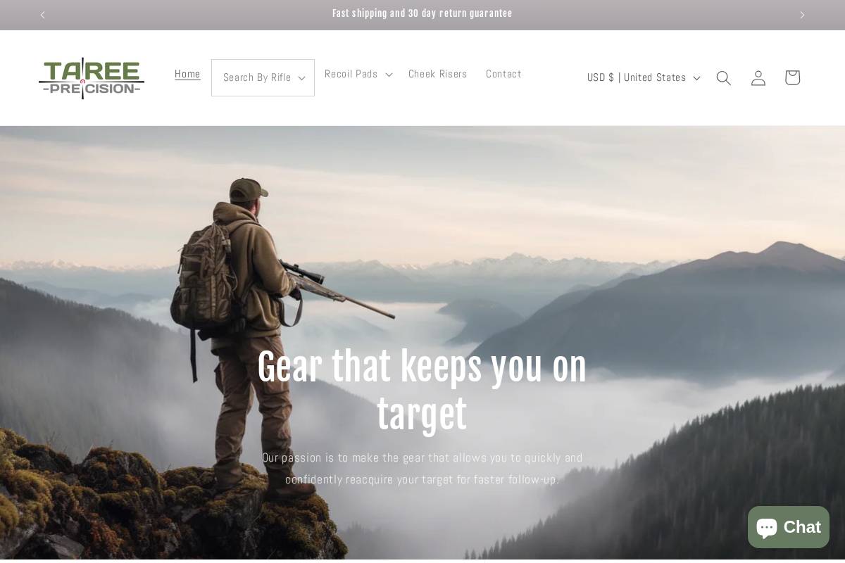 tareeprecision.com homepage screenshot