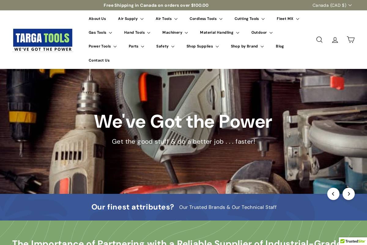 targatools.com homepage screenshot