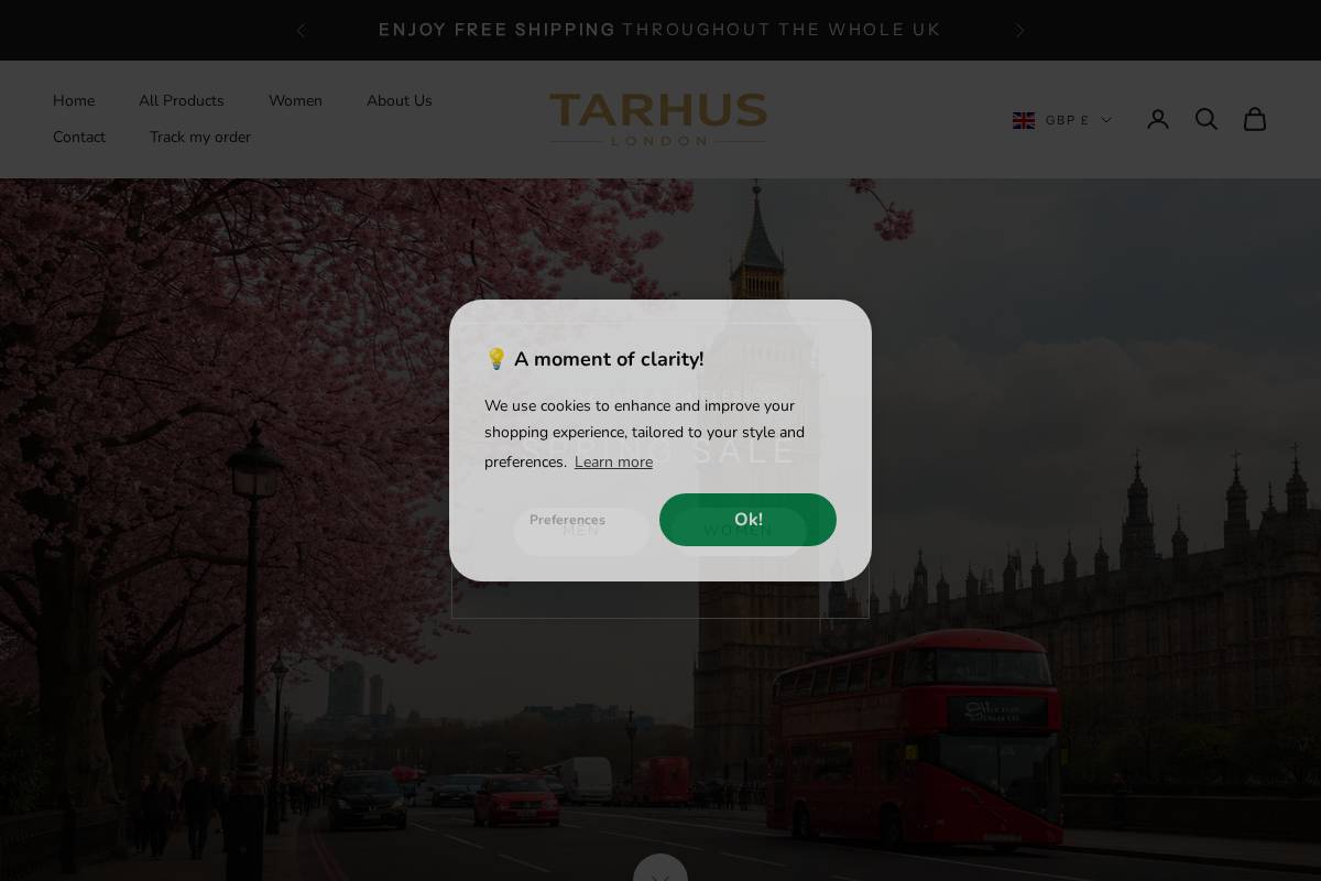 Tarhus homepage screenshot