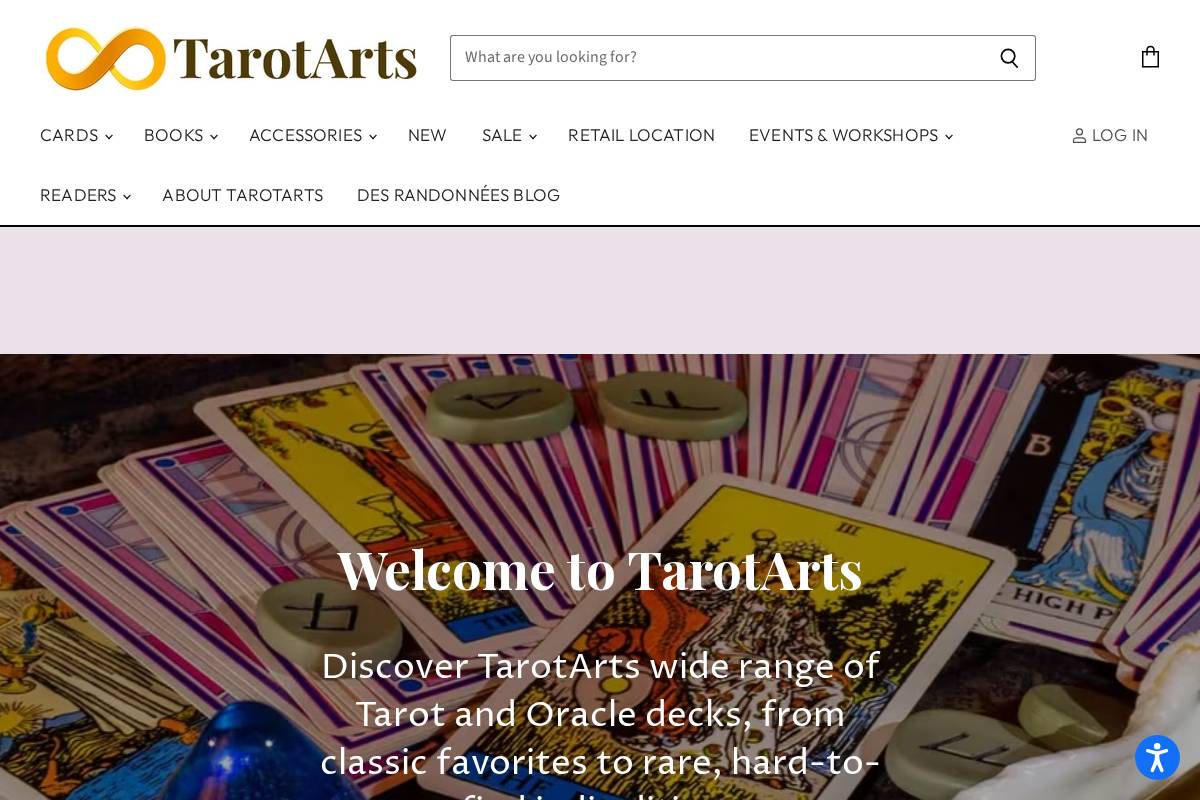 Tarotarts homepage screenshot