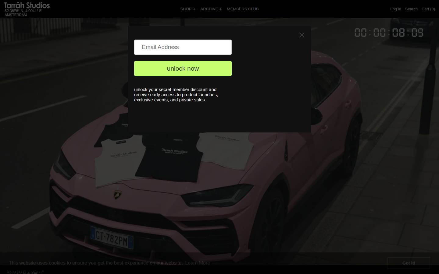 tarrahstudios.com homepage screenshot