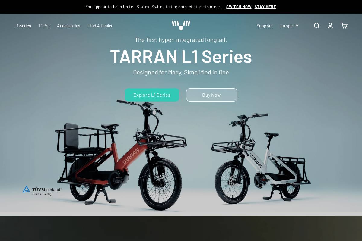 TARRAN homepage screenshot