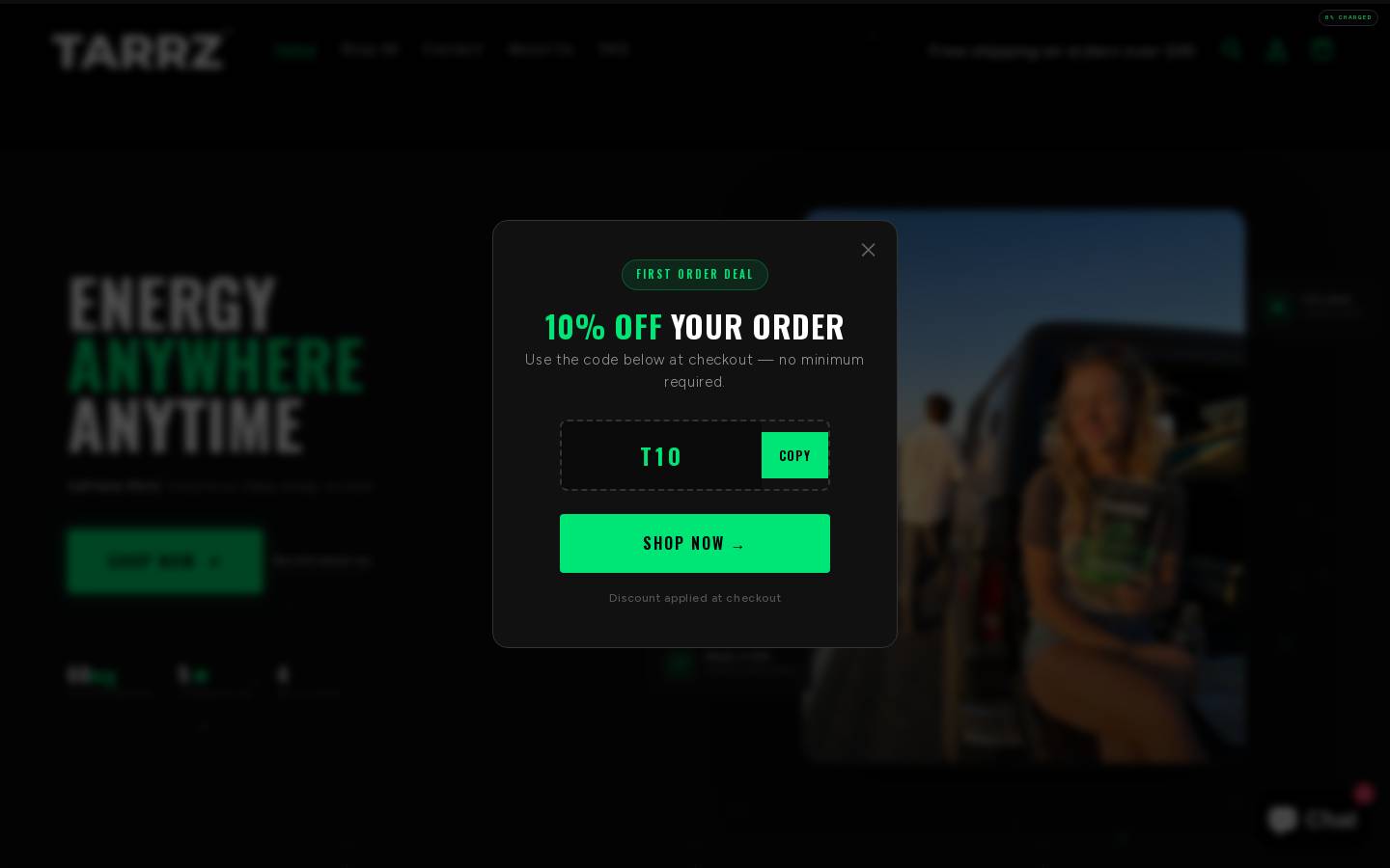 tarrz.com homepage screenshot
