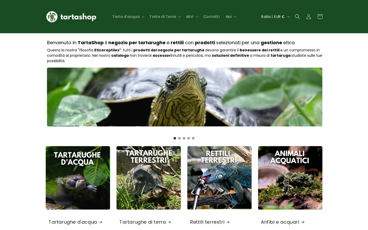 tartashop.com homepage screenshot