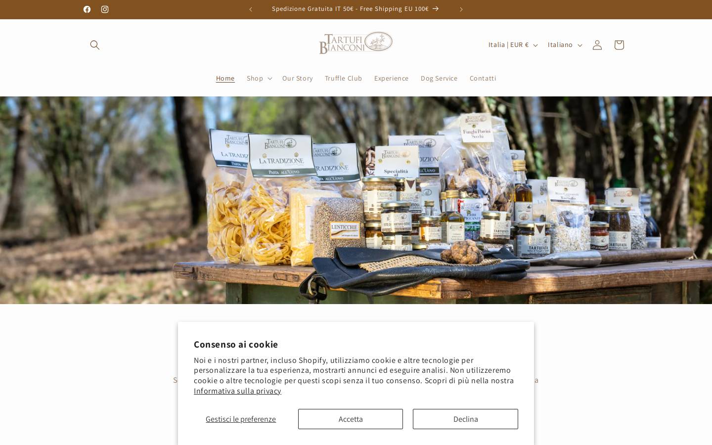 tartufibianconi.it homepage screenshot