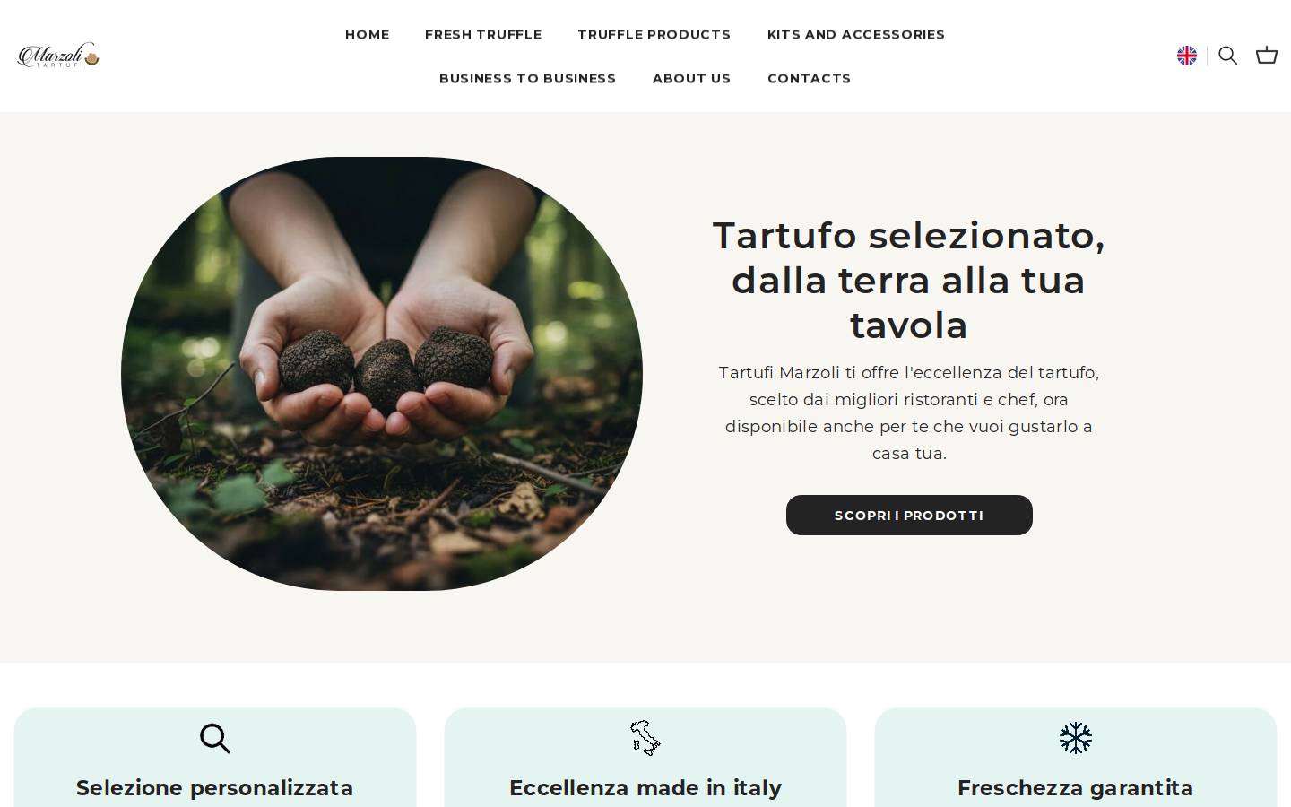 tartufimarzoli.ch homepage screenshot