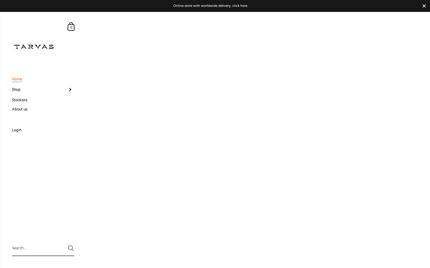tarvasfootwear.com homepage screenshot