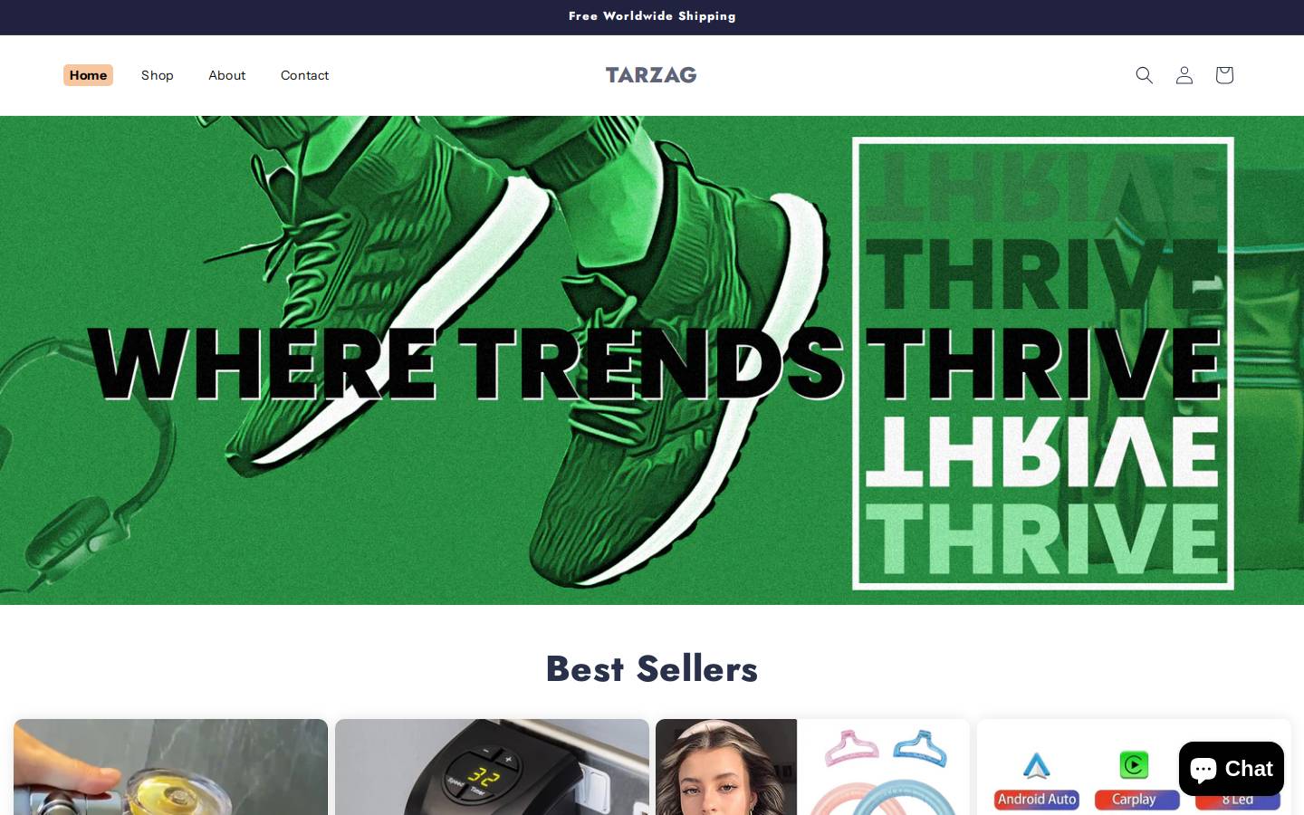 tarzag.com homepage screenshot