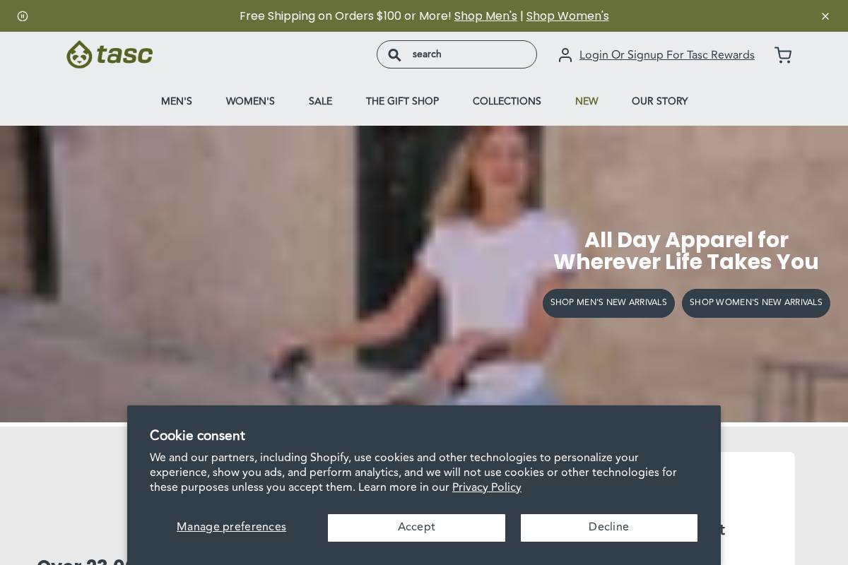 tasc Performance homepage screenshot