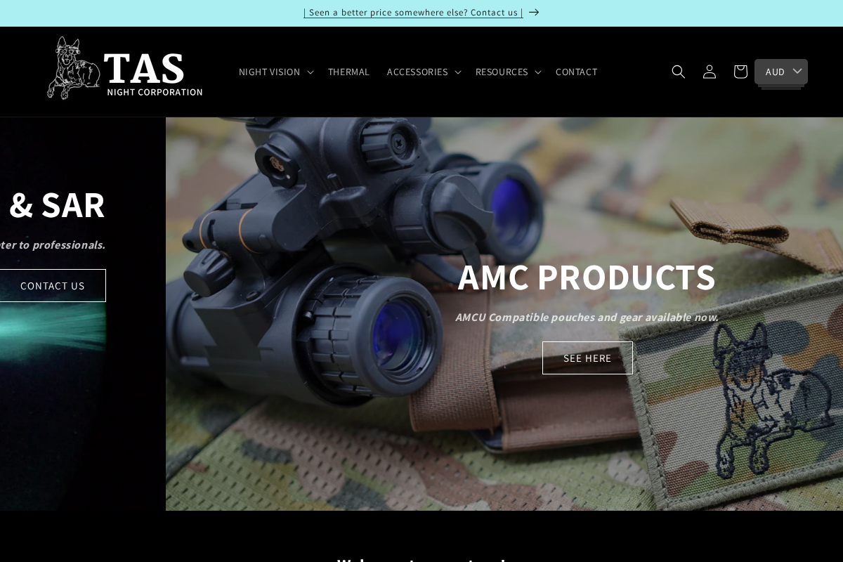 TAS Night Corporation homepage screenshot