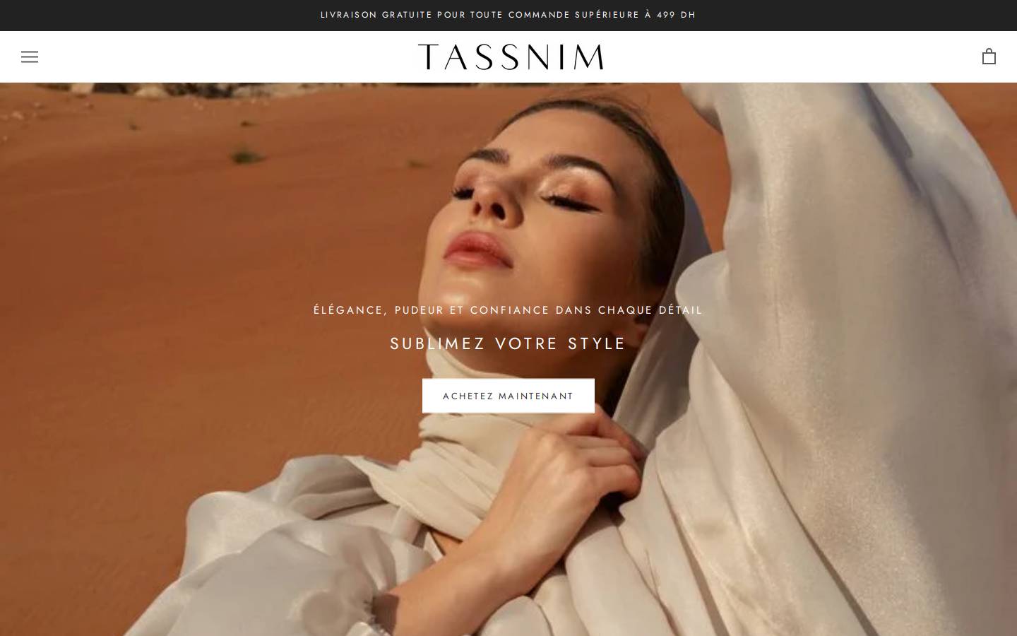 tassnim.com homepage screenshot