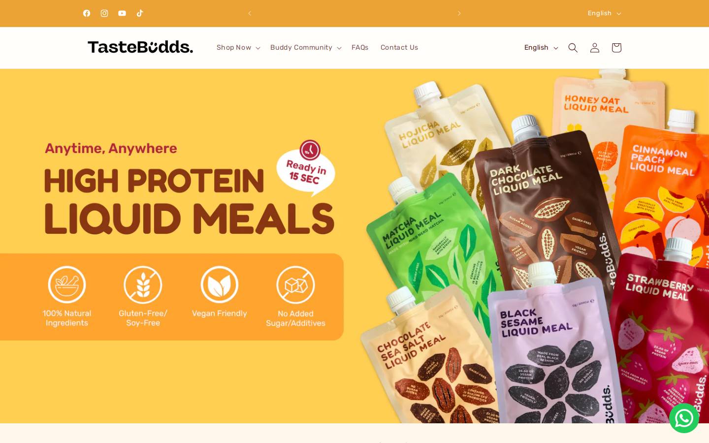 tastebudds.shop homepage screenshot