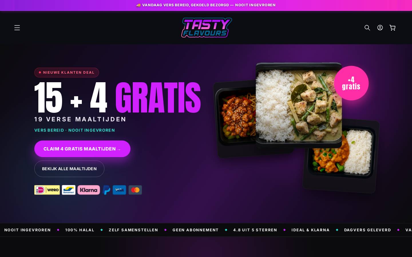 tasty-flavours.com homepage screenshot