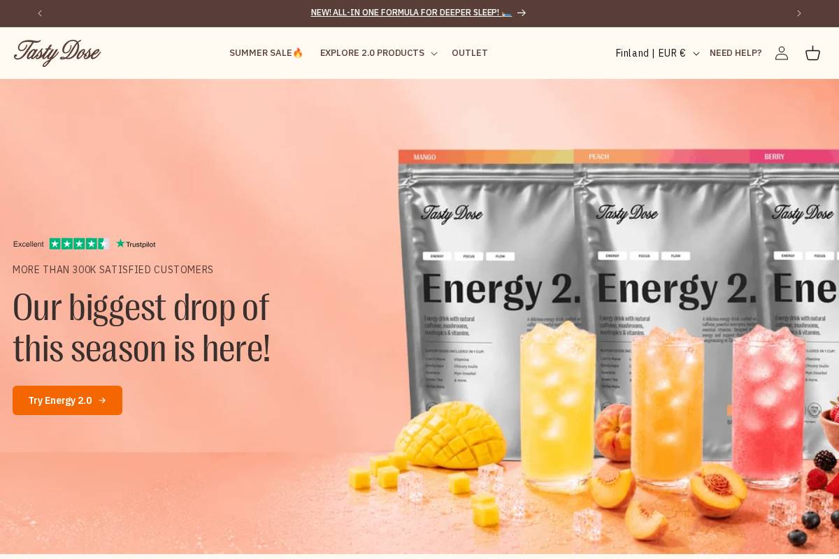 tastydose.com homepage screenshot