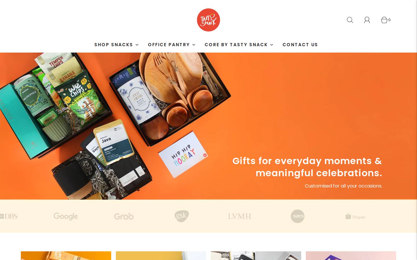 Tasty Snack Asia homepage screenshot