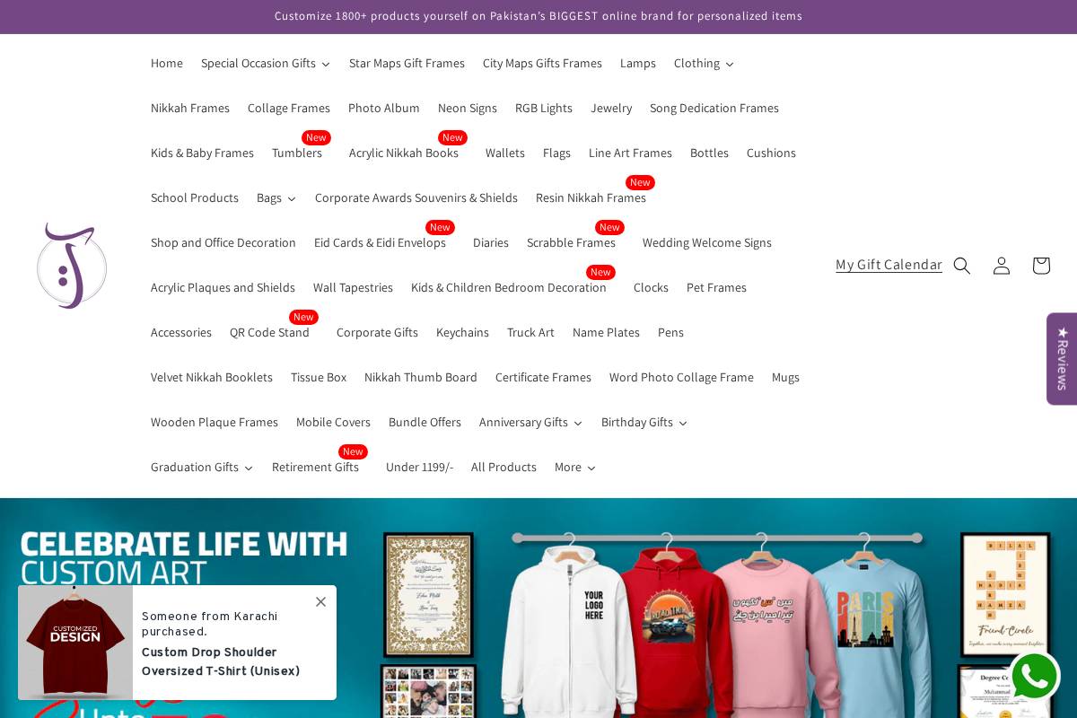Tasweer homepage screenshot