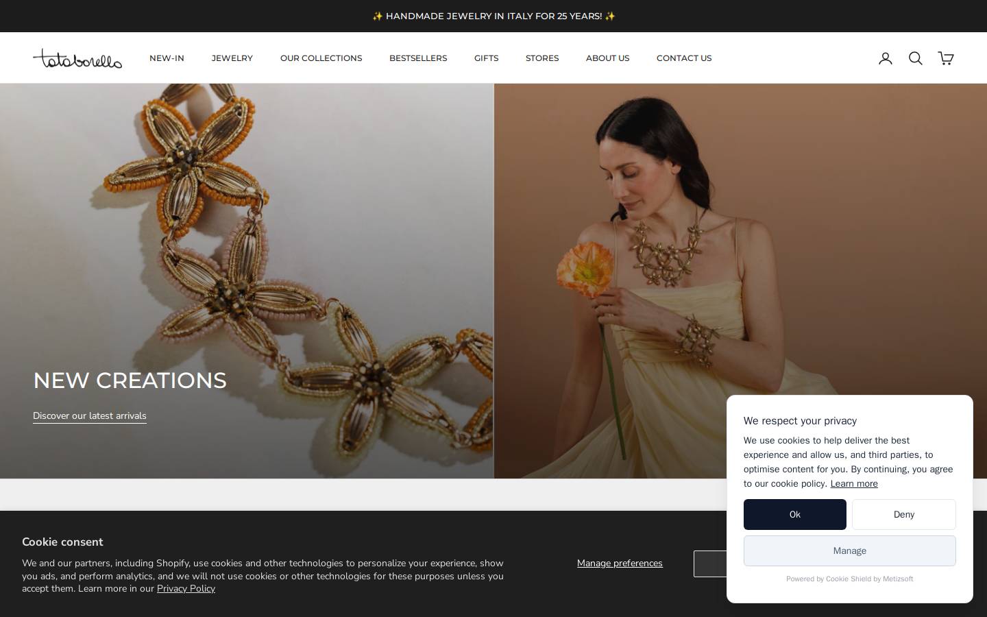 Tataborello homepage screenshot