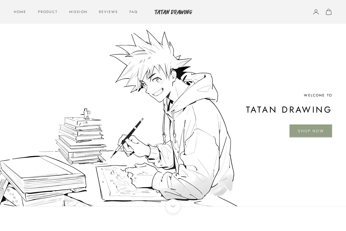 Tatandrawing homepage screenshot