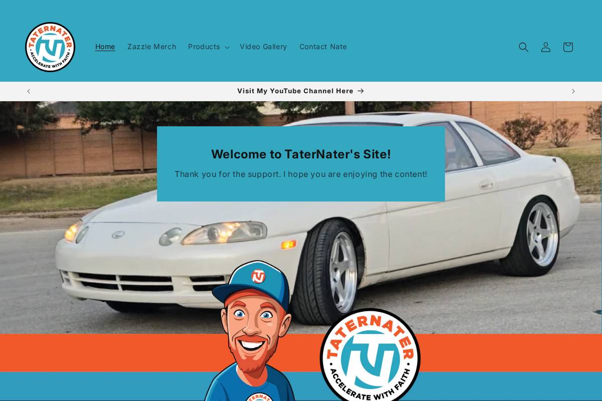 taternater.com homepage screenshot
