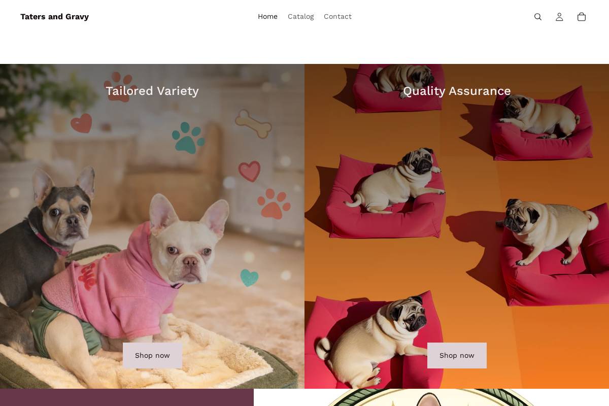 tatersandgravy.us homepage screenshot