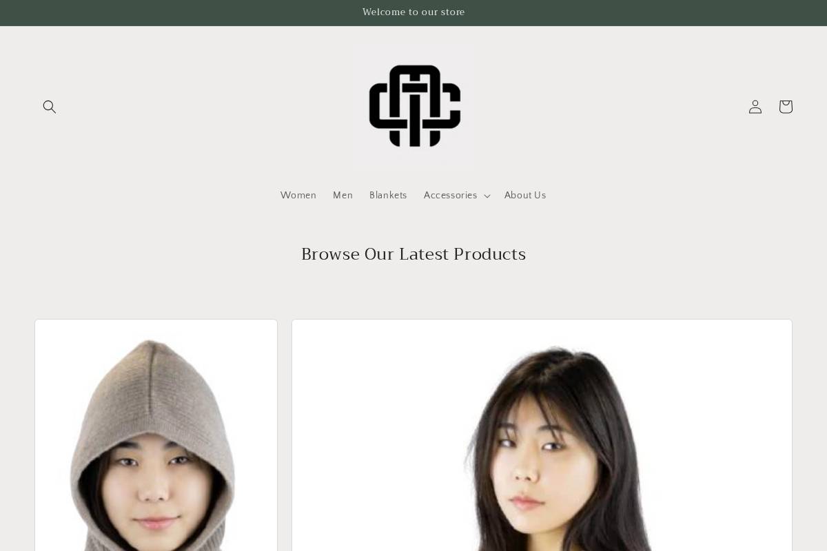 tatescashmere.com homepage screenshot