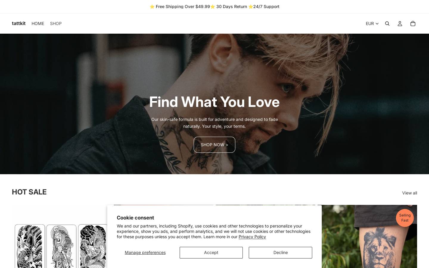 tattkit.com homepage screenshot