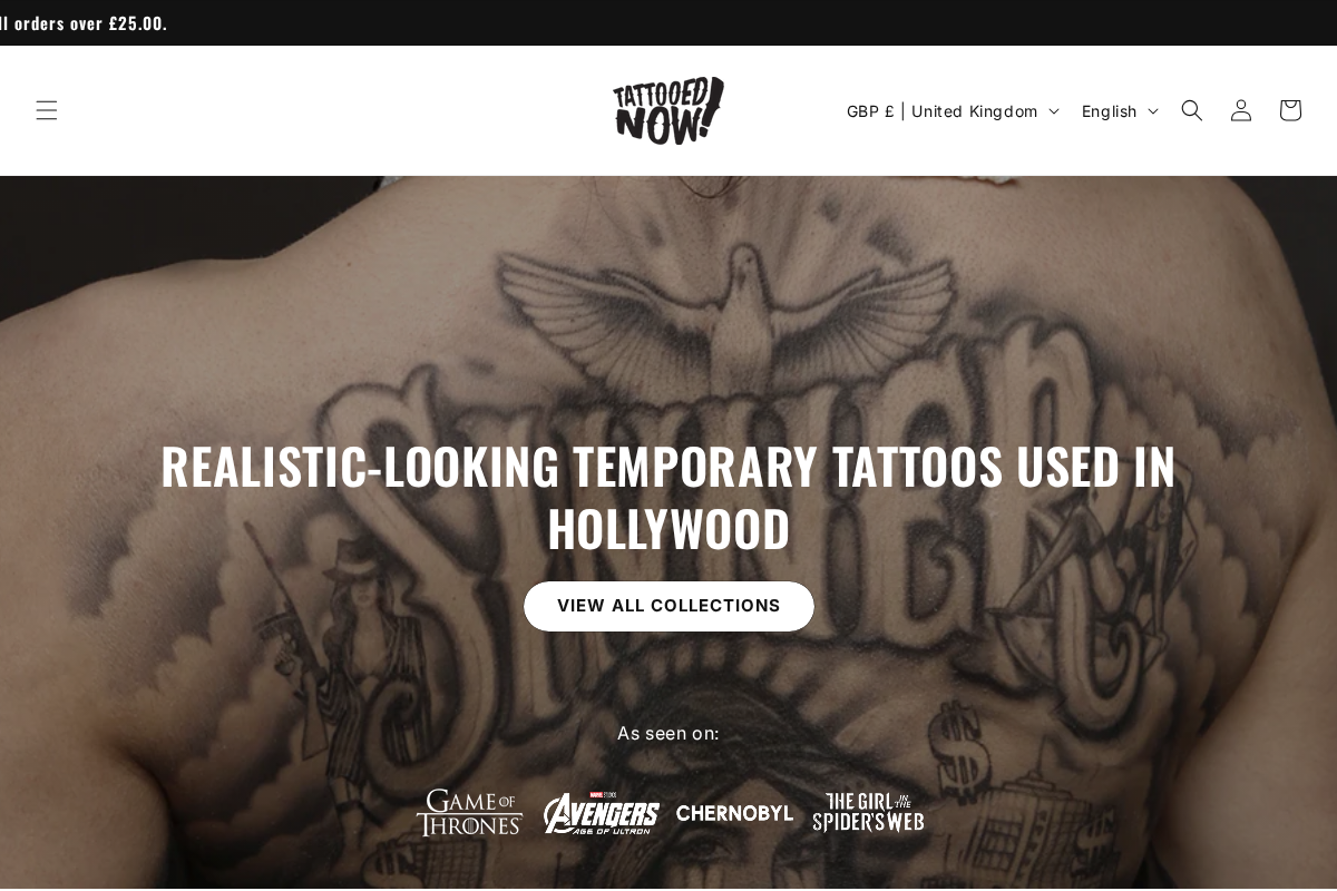TattooedNow homepage screenshot
