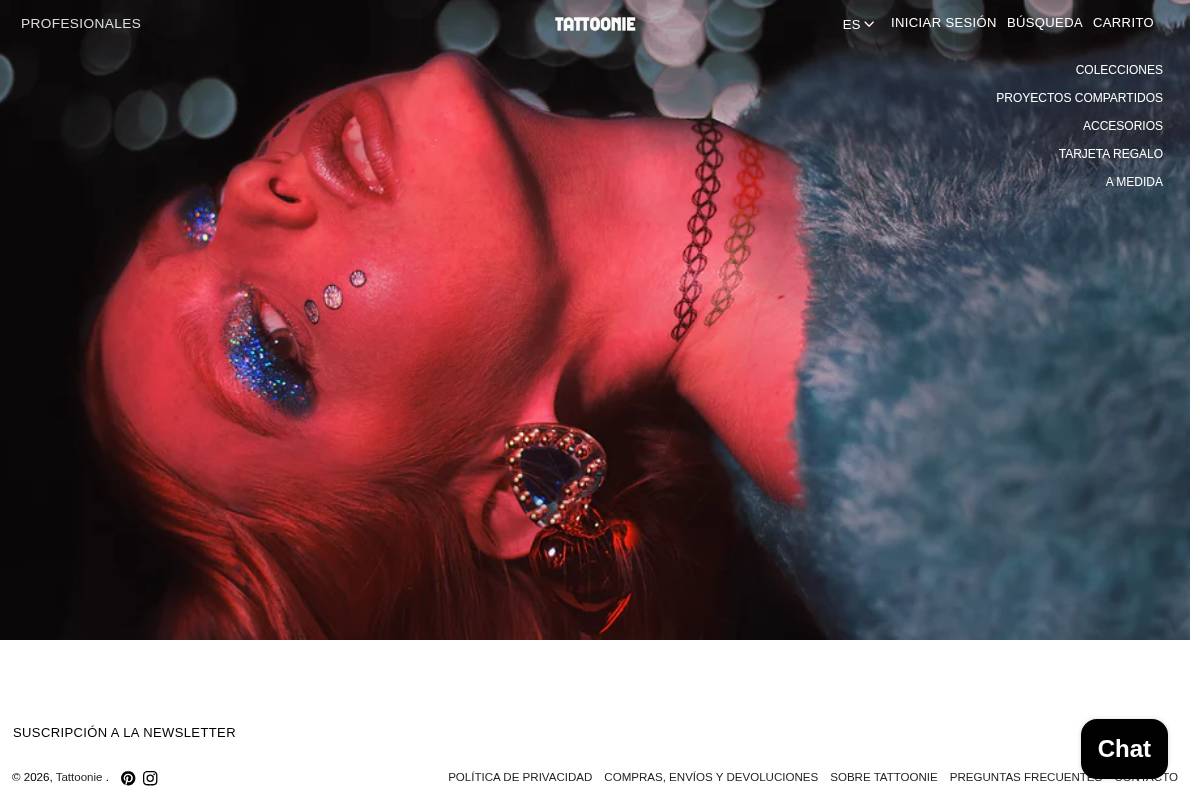 tattooniedesign.com homepage screenshot