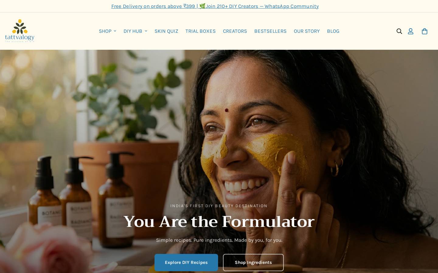 tattvalogy.com homepage screenshot