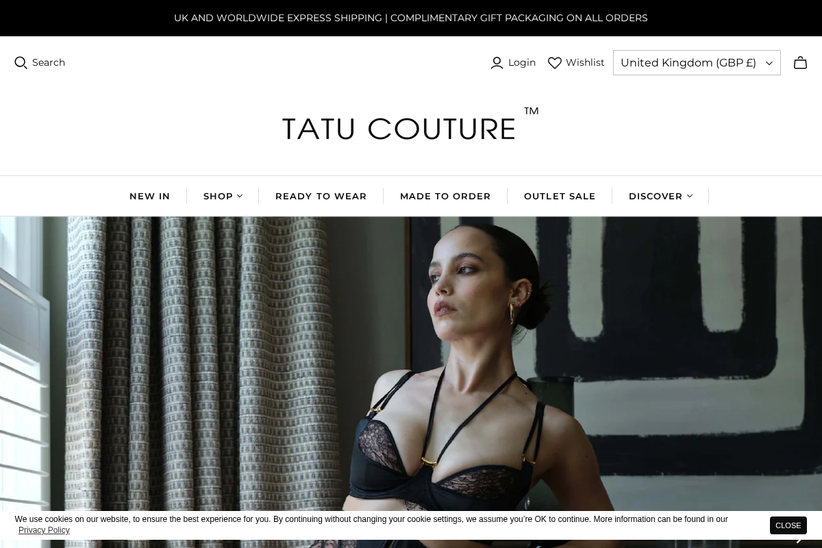 Tatu Couture homepage screenshot
