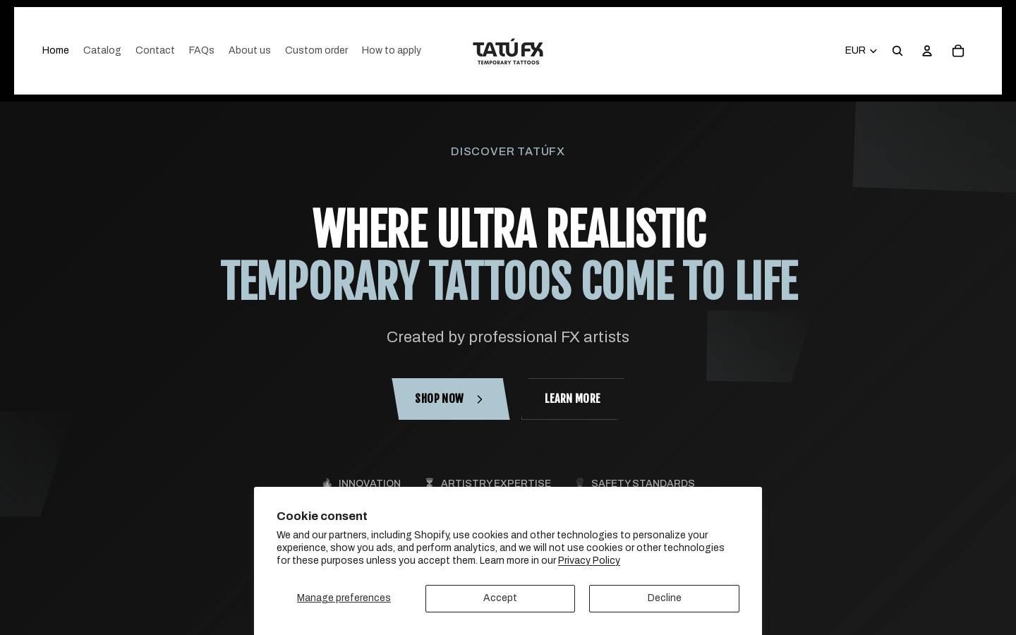tatufx.com homepage screenshot