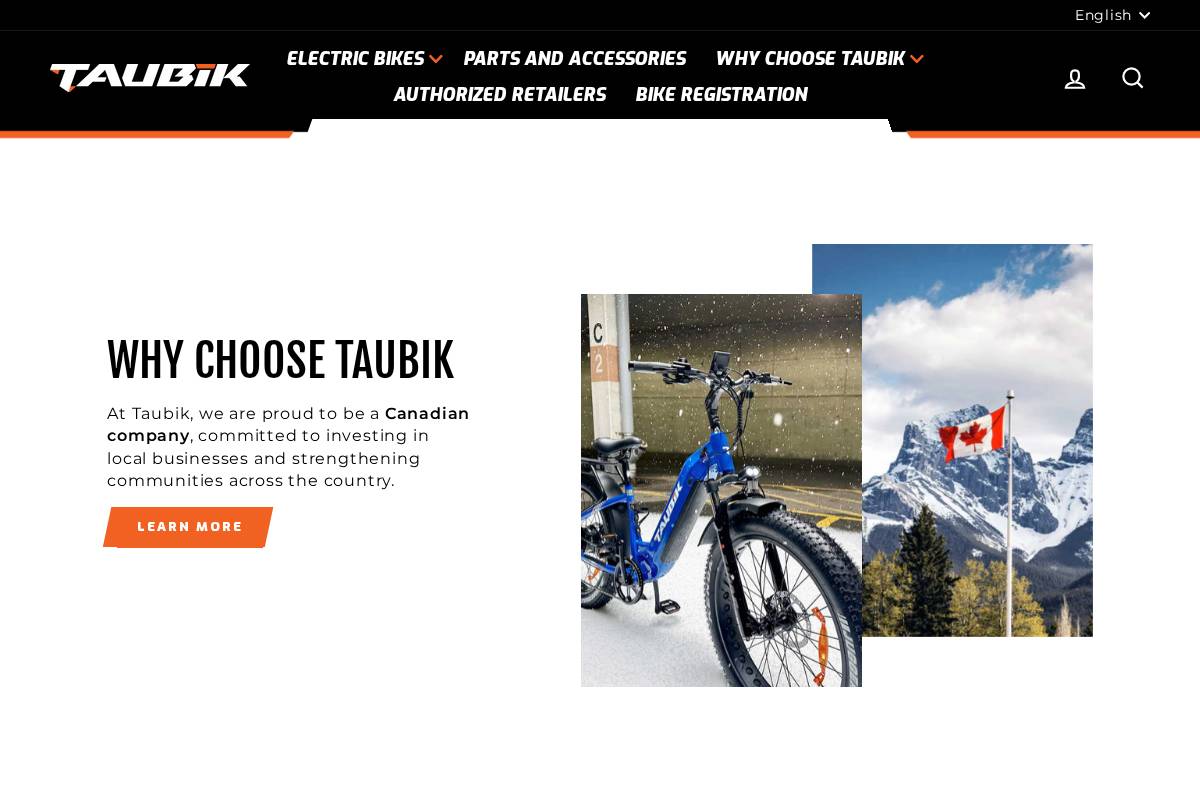 Taubik homepage screenshot