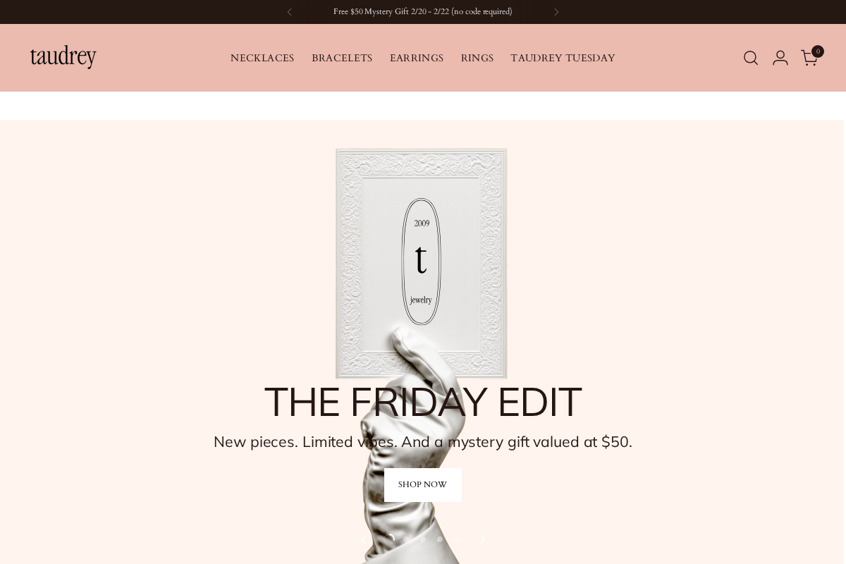 taudrey homepage screenshot