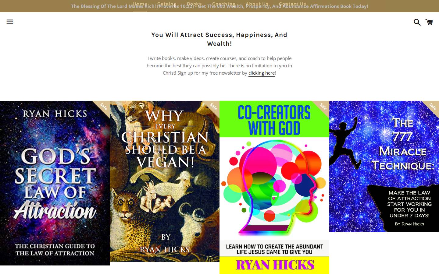 taughttoprofitstore.com homepage screenshot