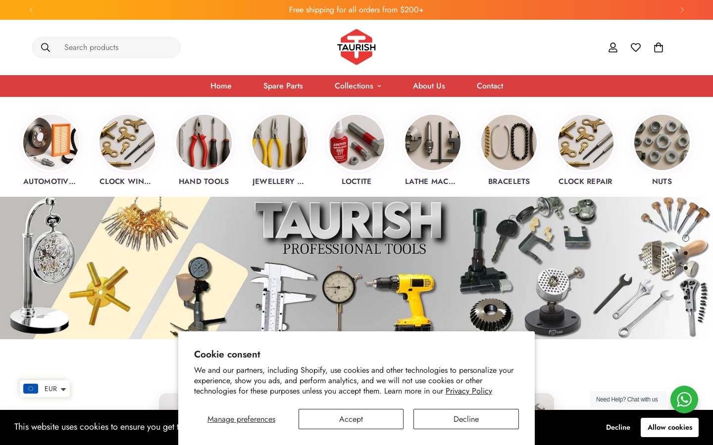 taurish.com homepage screenshot