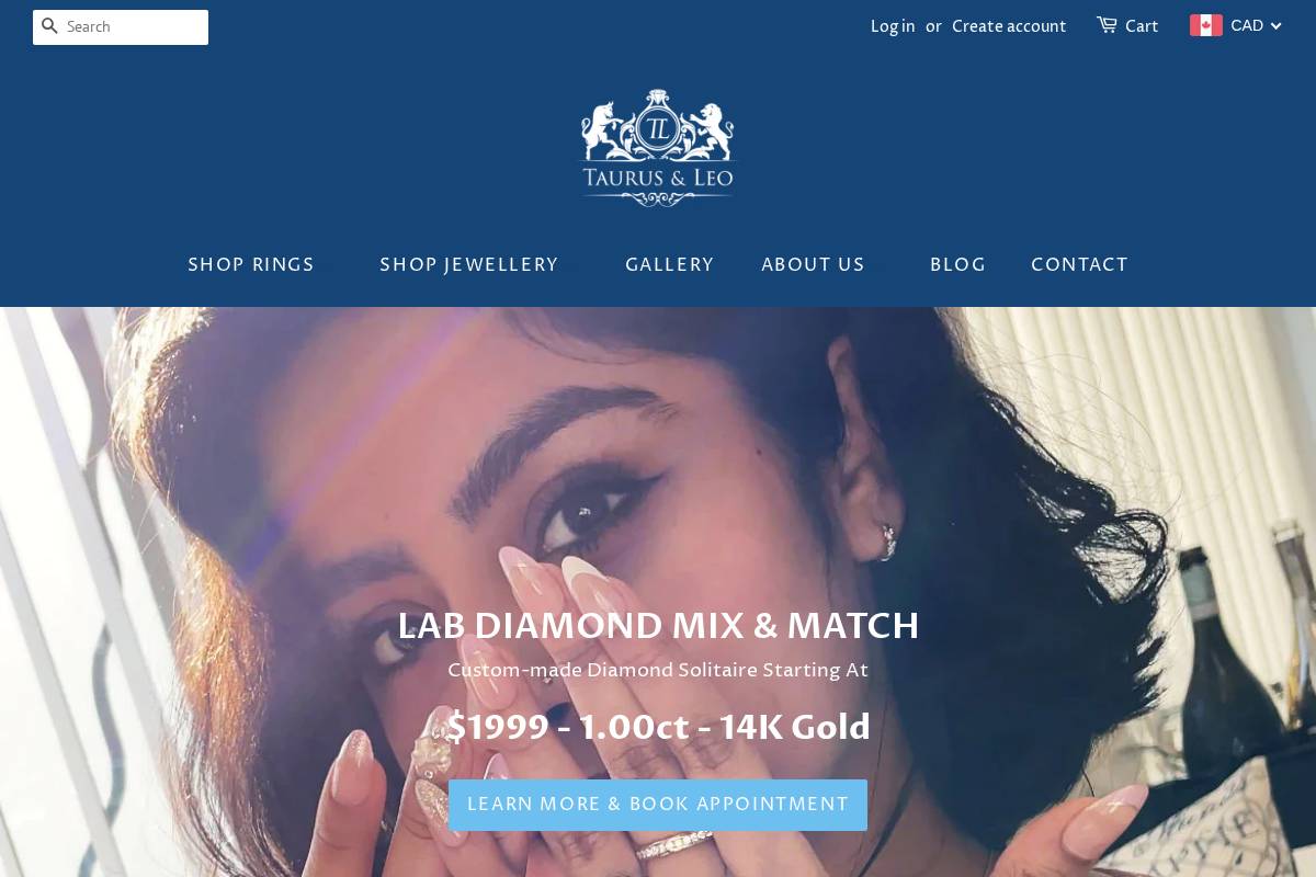 Taurus & Leo homepage screenshot