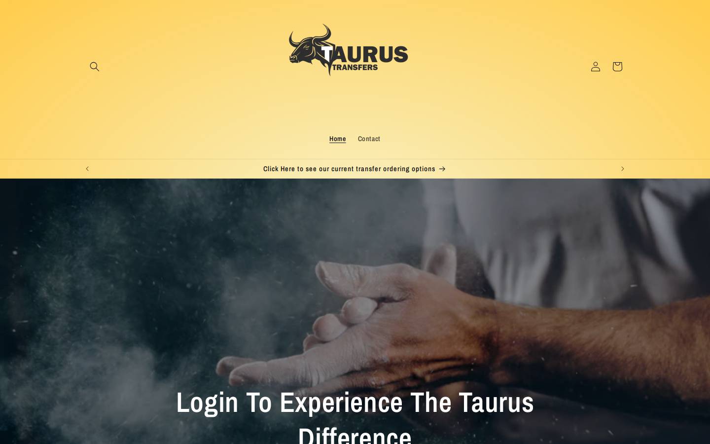 taurustransfers.com homepage screenshot