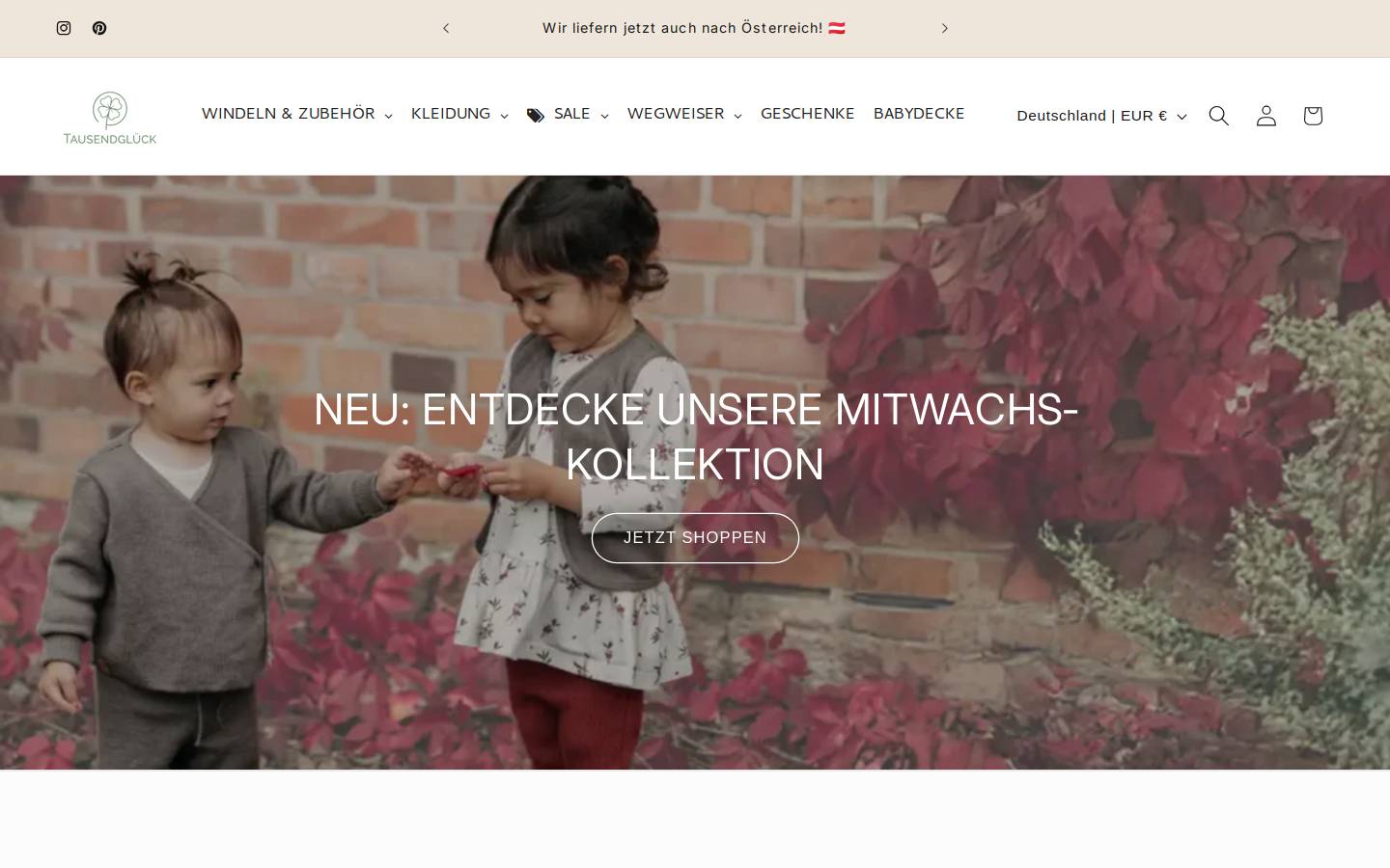 tausendglueck.com homepage screenshot