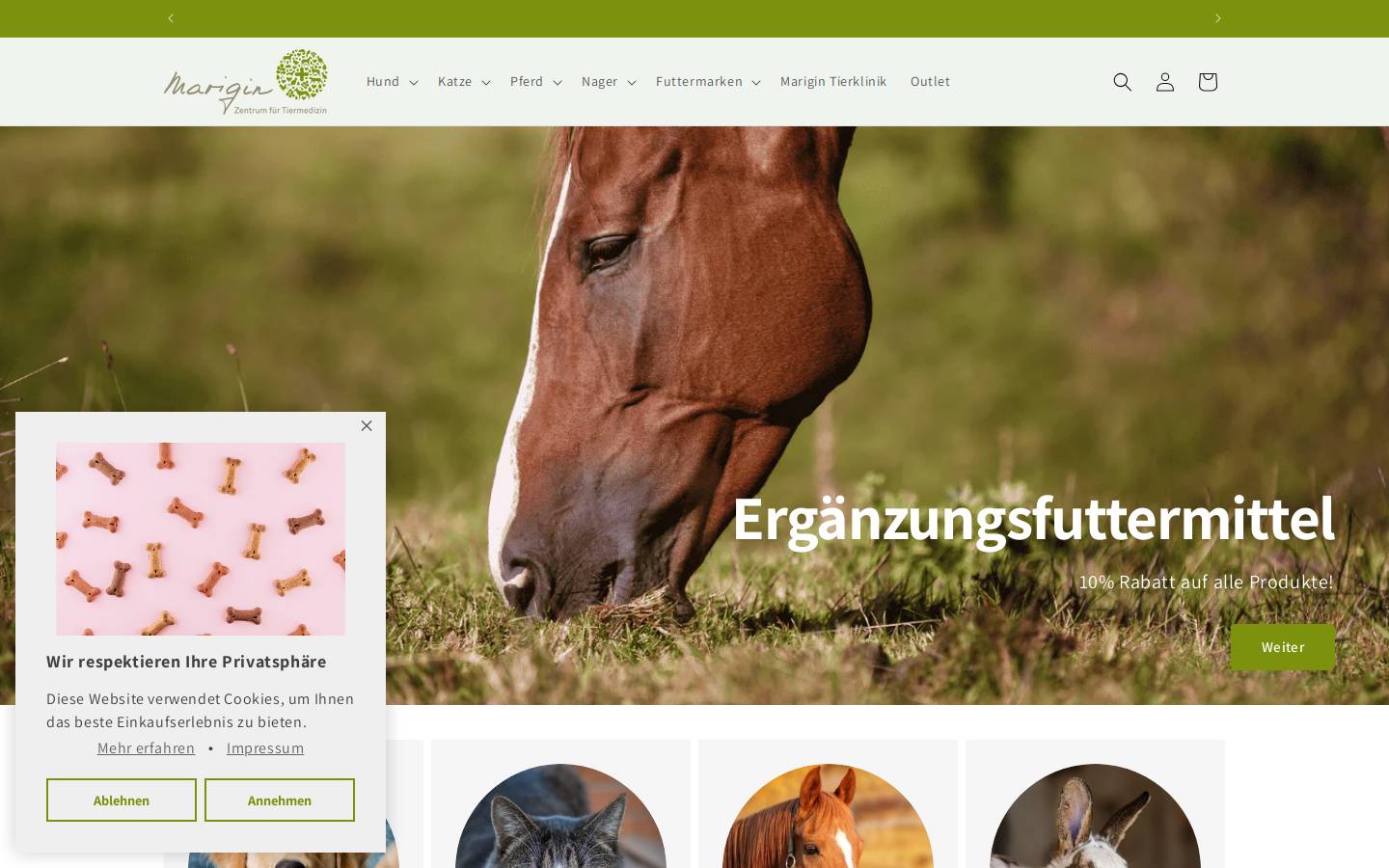 tautiershop.ch homepage screenshot